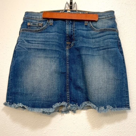 7 for all man kind denim skirt - Picture 1 of 3